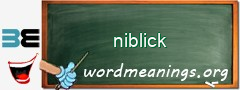 WordMeaning blackboard for niblick